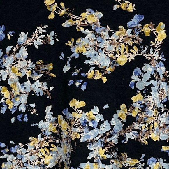 J. Jill size small tiered front tunic, black floral, cotton blend - Picture 3 of 11